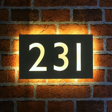 led illuminated house number signs